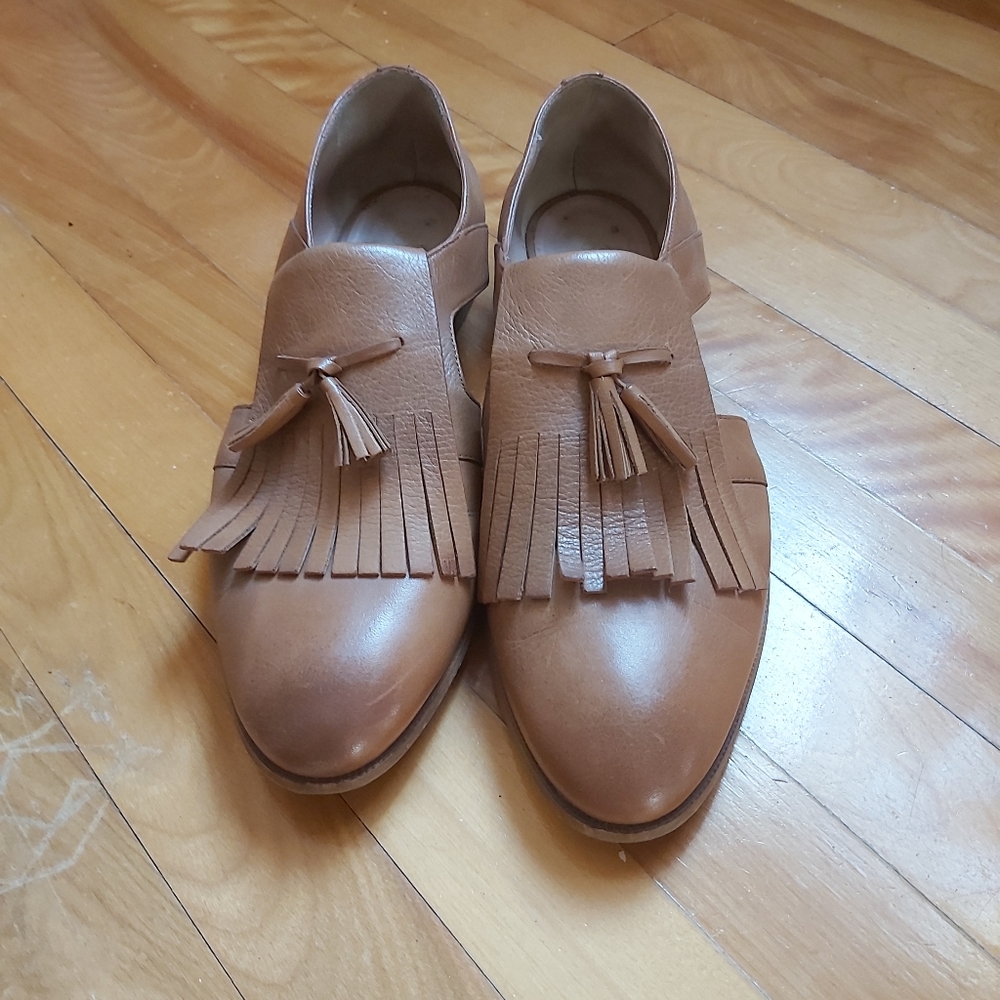 Brown vegan leather loafer